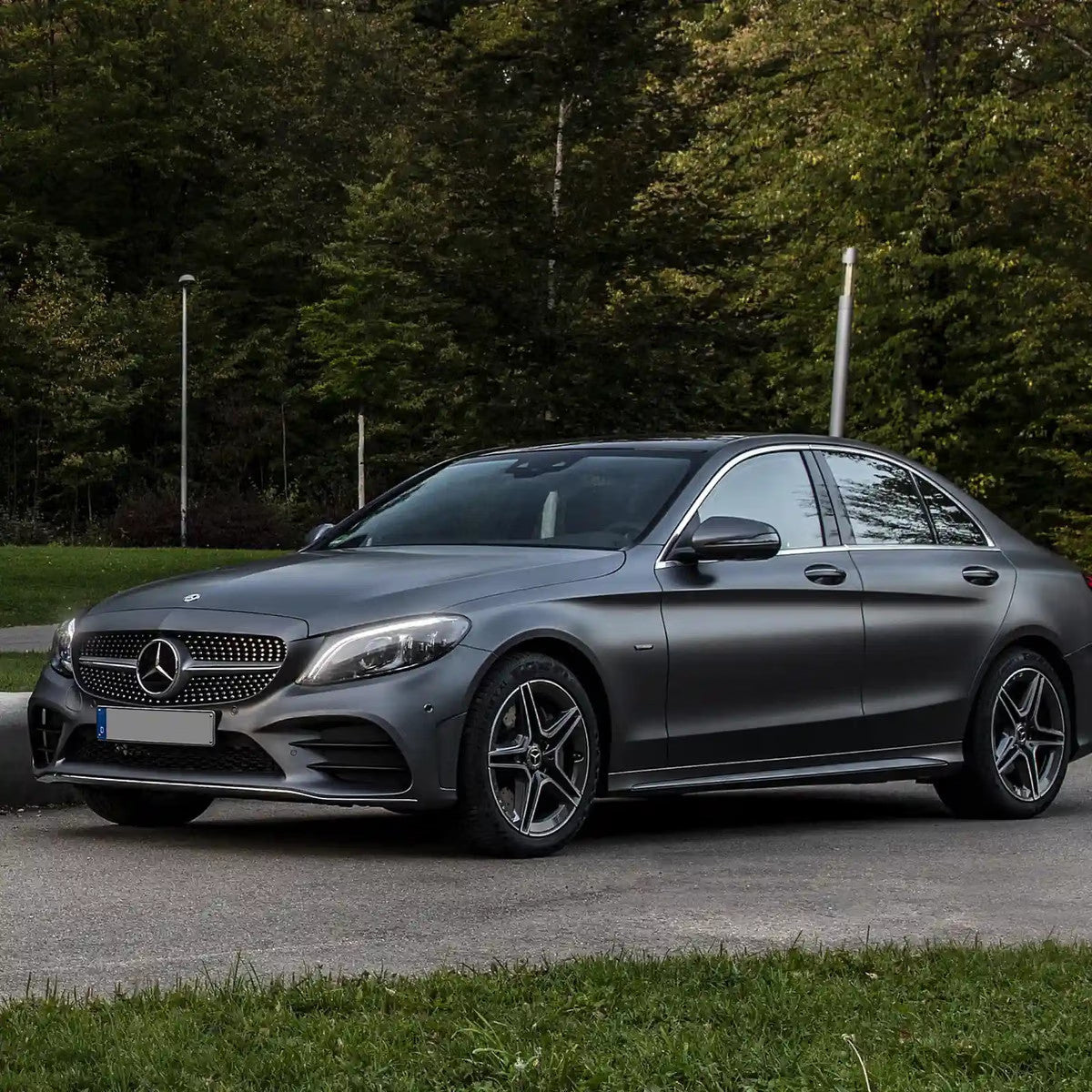 VLAND EU Pair Mercedes C-Class 15-21 LED DRL Seq Matrix Lightbar Headlights LHD