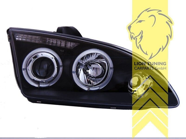 LT LED DRL Lightbar Headlights Ford Focus 2 MK2 DA 08-11 Sedan SW HB Black LHD