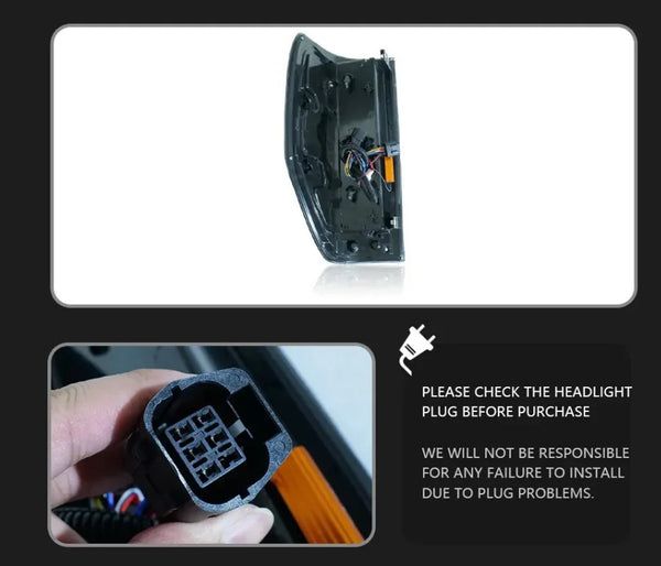 TYPY Pair Ford Ranger 12-22 LED Dynamic Rear Lights Tail Lamps Dynamic Tail LHD