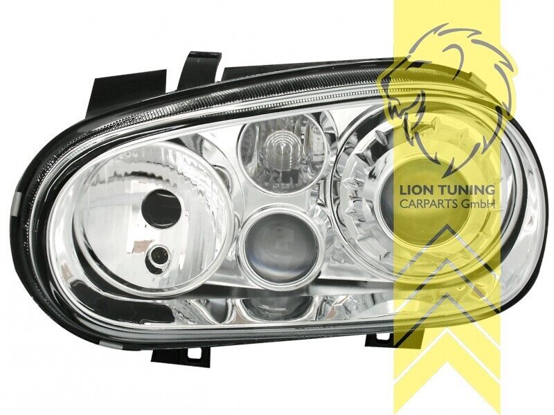 LT Pair Headlights Golf 4 1J 97-06 Limo Variant Cabrio R32 optics chrome LHD