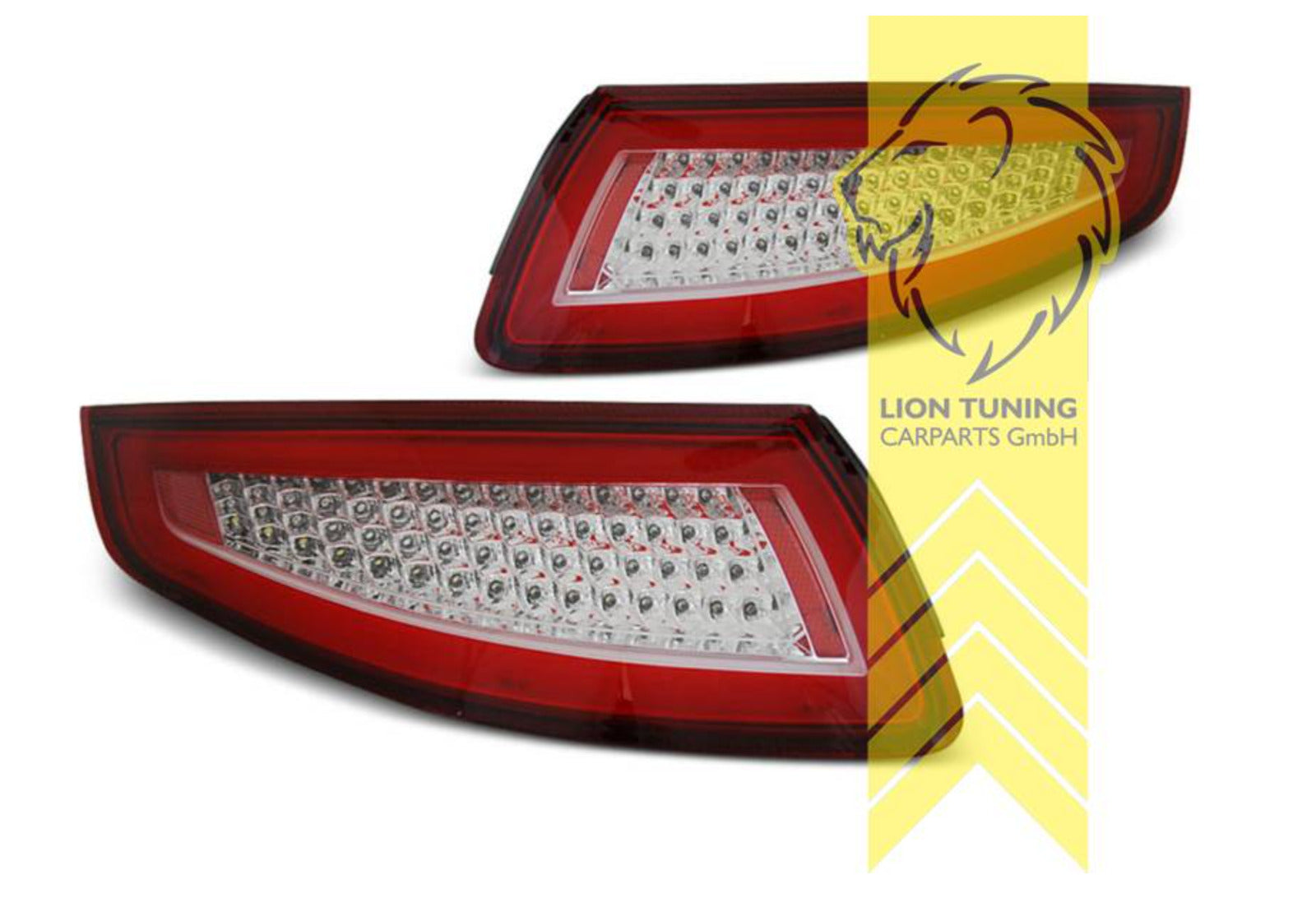 LT Pair LED DRL Lightbar Halo Ring Rear Tail Lights Porsche 911 997 red white