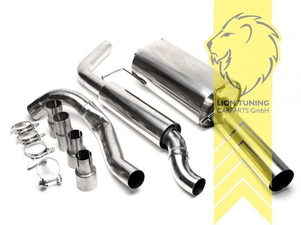 LT Stainless Steel Group A Sports Exhaust System VW Golf 1 Cabrio 1x70mm