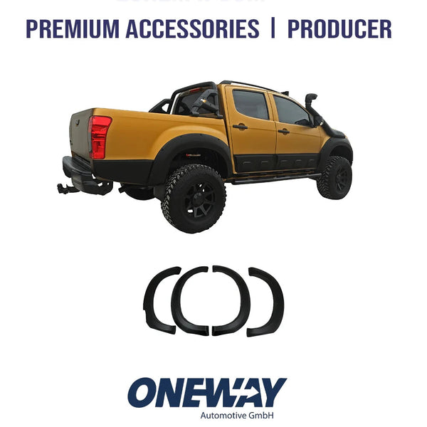 OW Fender Flares Wide Arch Kit ISUZU D-Max Series 2 2012-2019 ABS Black ABE TUV