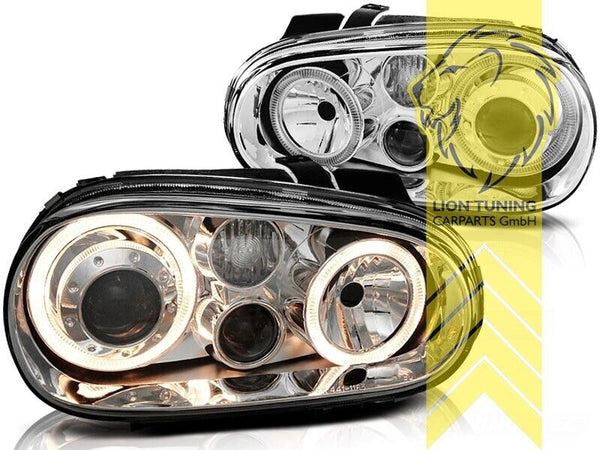 LT LED DRL Halo Lightbar Headlights VW Golf 4 Limousine Variant Cabrio 97-06 LHD