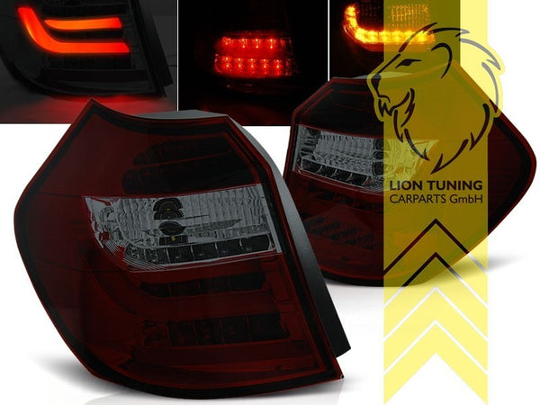 LT LED DRL Lightbar REAR LIGHTS BMW 1 Series E87 03-07 red black smoke LHD