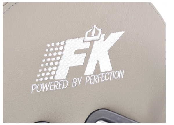 FK x2 Universal Real Leather Reclining Bucket Sports Seats Grey & Black Edition