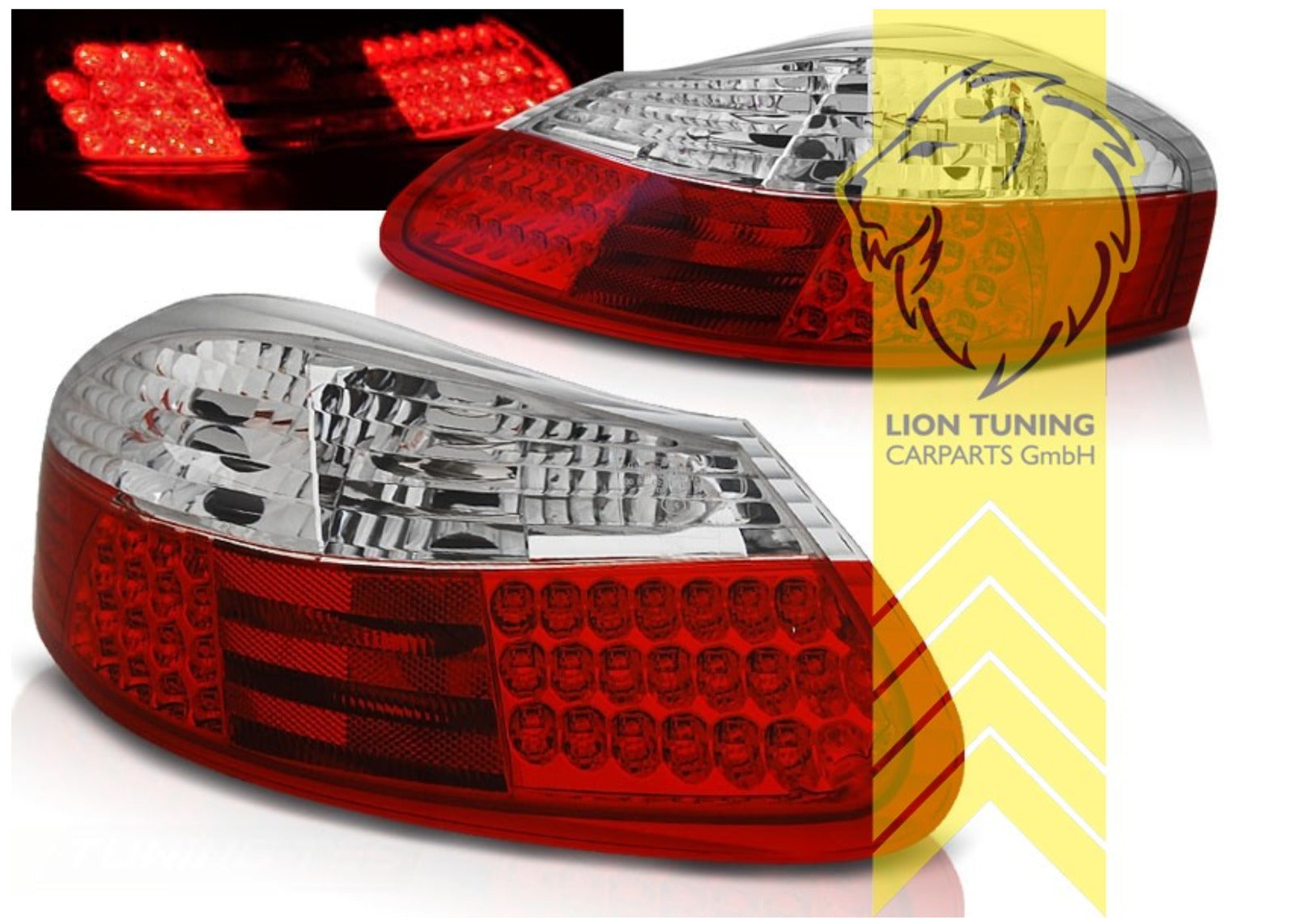 LT Pair LED DRL Lightbar Halo Ring Rear Tail Lights Porsche Boxster Roadster 986