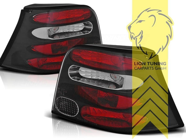 LT Pair Halogen Rear Lights Tail Lamps VW Golf 4 97-05 red black smoke LHD