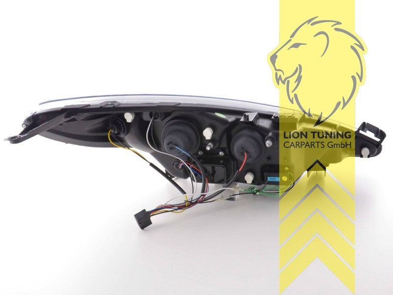 LT Pair LED DRL Lightbar Headlights Peugeot 207 207CC Cabrio Break black LHD