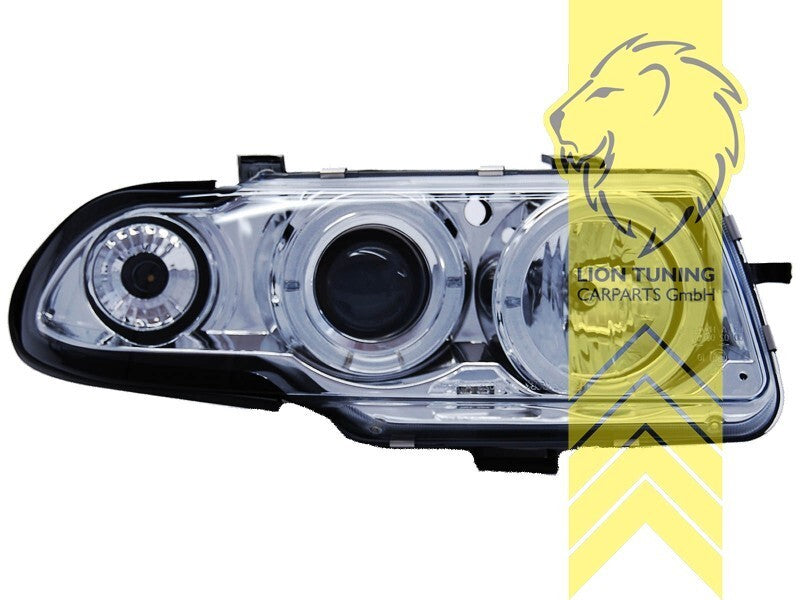 LT Pair LED DRL Angel Eye Headlights Opel Vauxhall Opel Astra F 91-94 chrome LHD