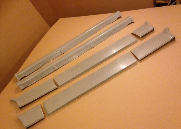 DS BMW E30 M-Tech 2 3 Series Coupe Side Skirts & Door Pods grey fiberglass gel