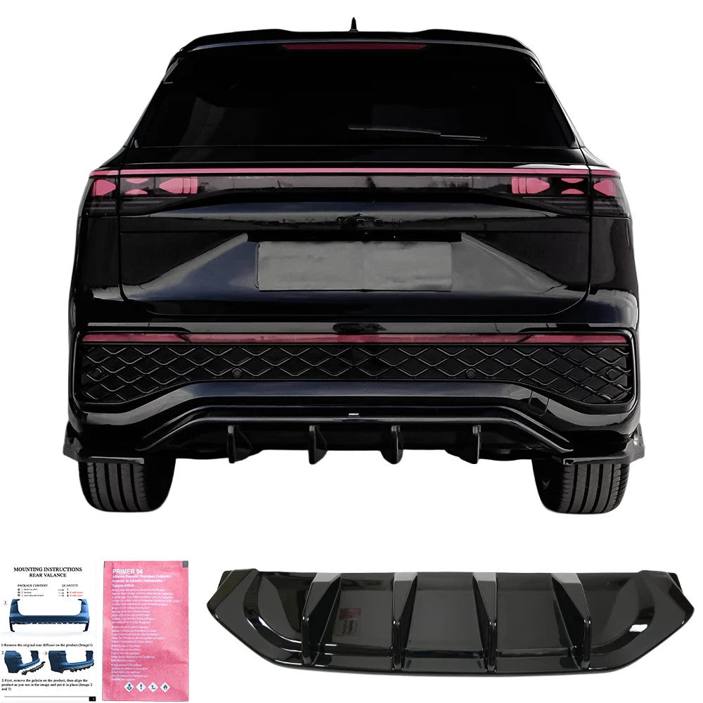 OW Rear Bumper Splitter Diffusor VW Tayron Standard R-Line Mk1 2025+ Gloss Black