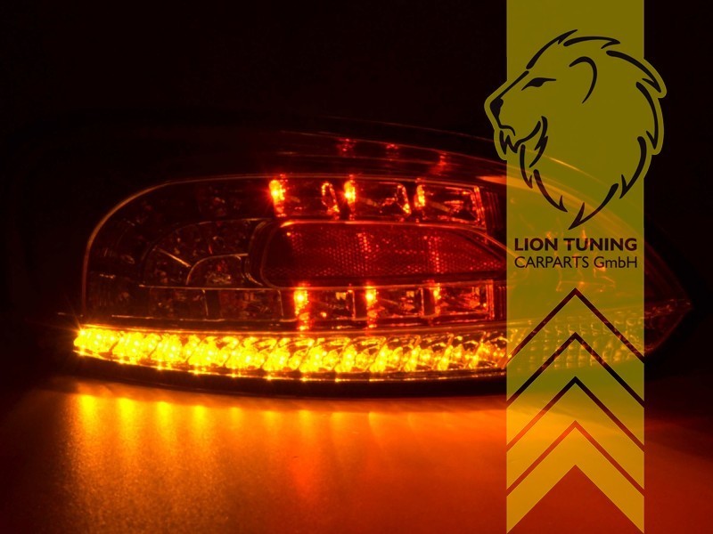 LT Pair LED Lightbar Rear Lights VW Scirocco 3 137 138 08-14 white chrome LHD