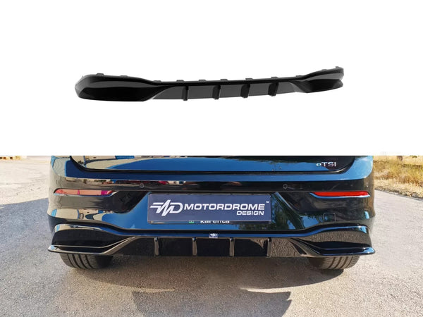 Motordrome Design Rear Bumper Diffuser VW Golf Mk8 + Facelift 19+ Gloss Blk