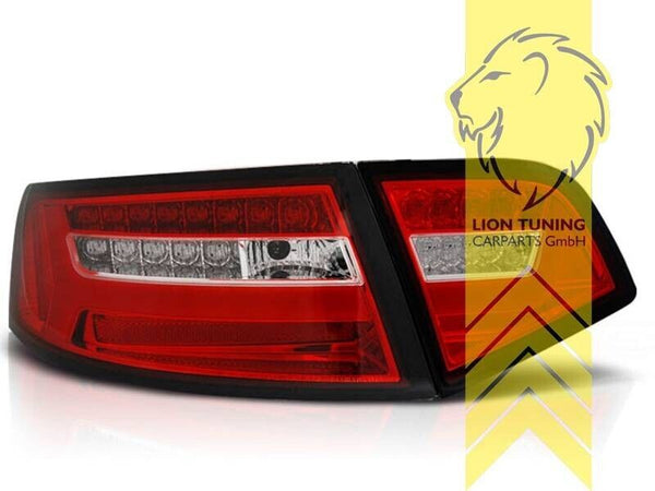 LT Set LED DRL Lightbar Rear Lights Tail Audi A6 C6 4F 08-11 Limo red white LHD