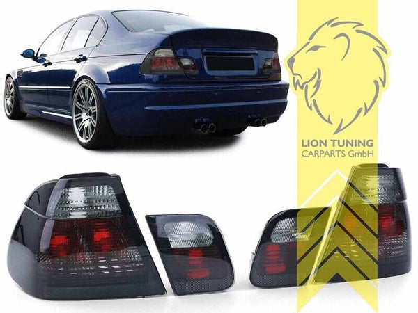 LT Pair Halogen Rear Lights Tail Lamps BMW E46 Sedan black 98-01 LHD