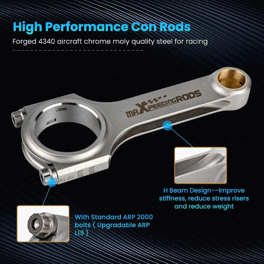MXPR x4 Con Rod Connecting Rods Audi S3 S4 A4 A6 TT VW Golf GTI 1.8T 2.0L Passat