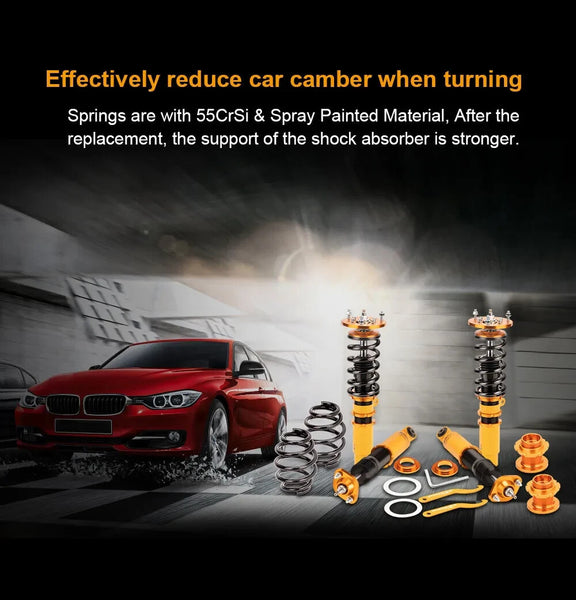 MXPR Adjustable Height Lowering Coilovers Kit BMW E46 3 98-06 325i 330i