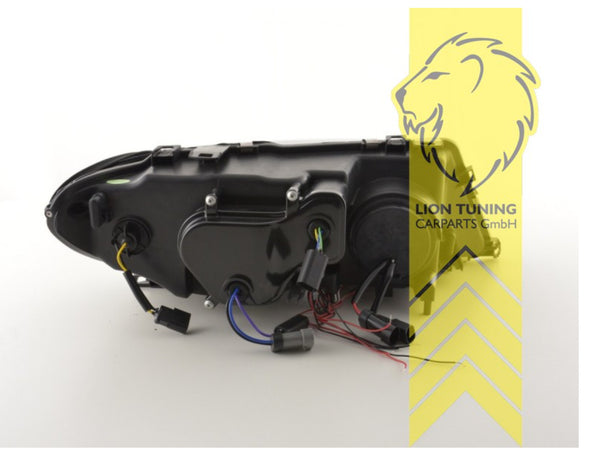 UK STOCK LT LED DRL XENON Headlights BMW 3-Series E46 Coupe Cabrio 03-07 black CUSTOMER RETURN