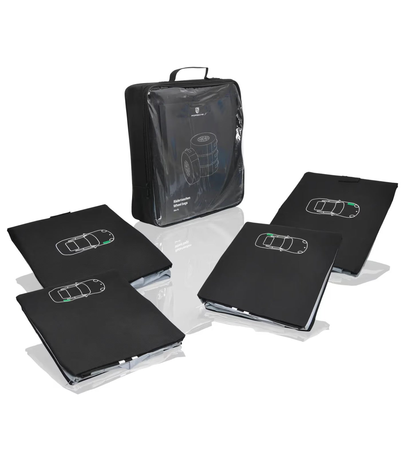 Genuine Porsche Tyre carry bags x4 Wheel Set - L or XXL Boxster Cayman 911 SUV