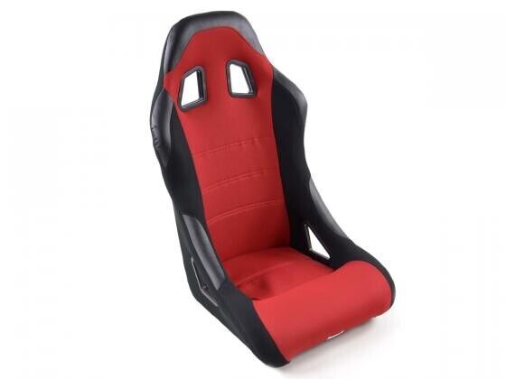 FK Pair Universal Fixed Back Motorsport Bucket Sports Seats Red Fabric Edition