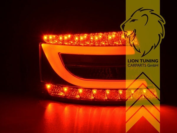 LT Set LED DRL Lightbar Rear Lights Tail Audi A6 C6 4F Sedan black 6 pin LHD