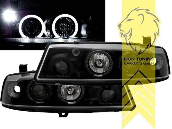 LT Pair LED DRL Lightbar Headlights Opel  Vauxhall Calibra 89-97 black LHD