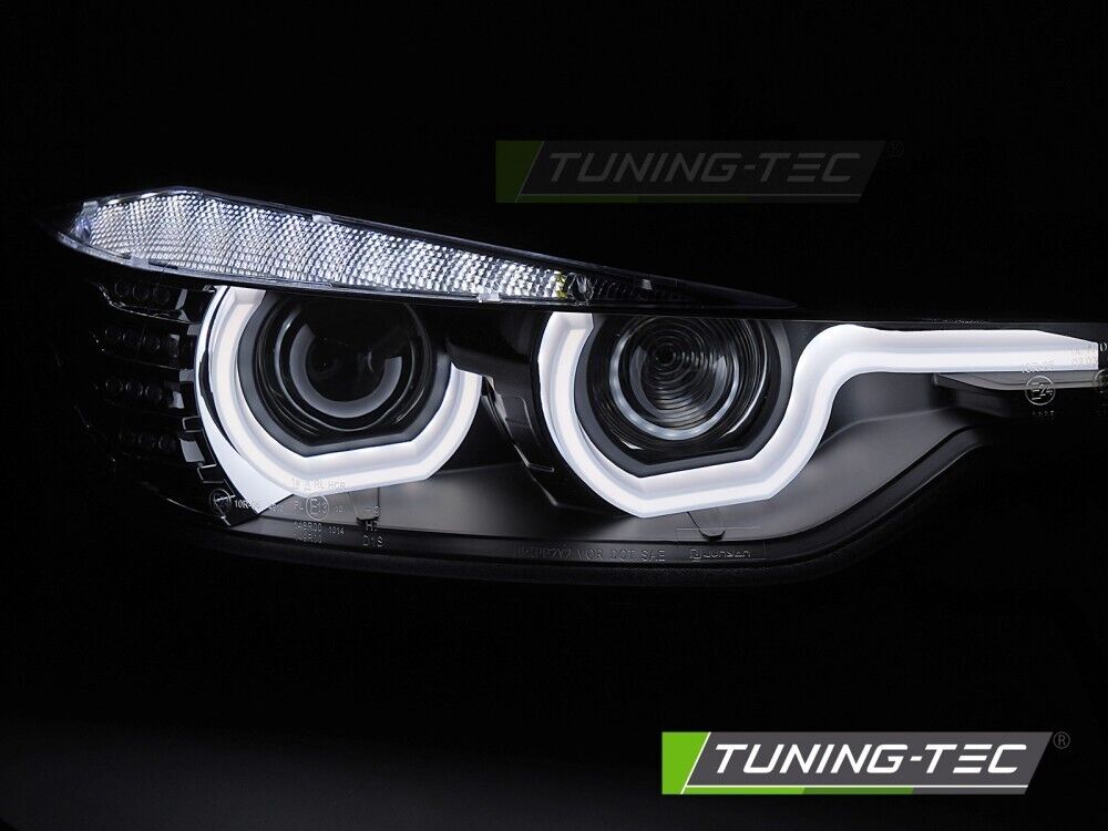 TT LED Lightbar Headlights BMW F30 F31 U-TYPE HID 11-15 Xenon Not AFS D1S LHD