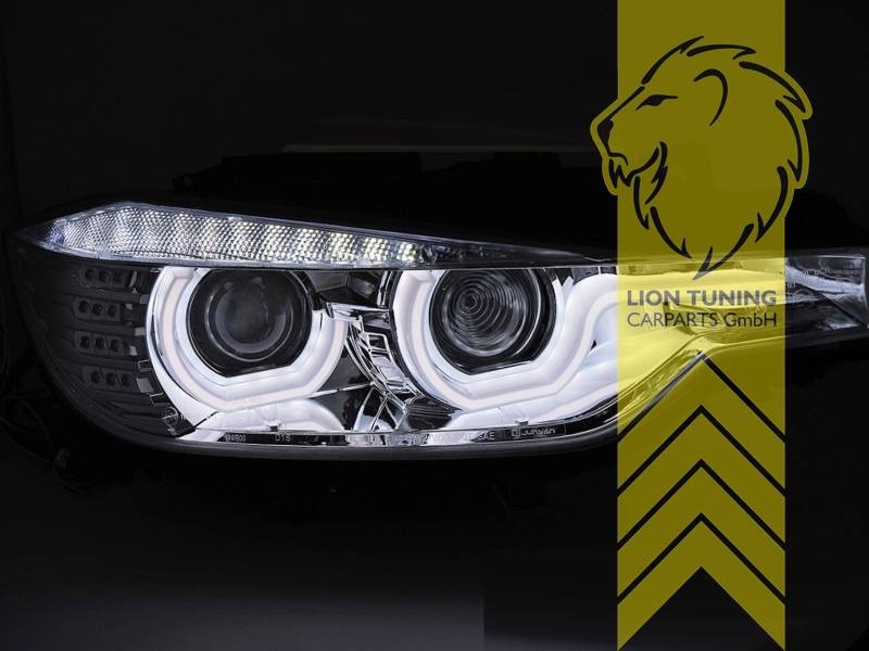 LT Set LED DRL Light Headlights BMW F30 Sedan F31 Touring F35 11-15 H9 black LHD