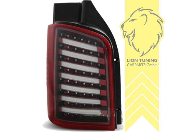 LT Set LED Lightbar REAR LIGHTS VW T5 Bus Multivan Transporter red clear LHD