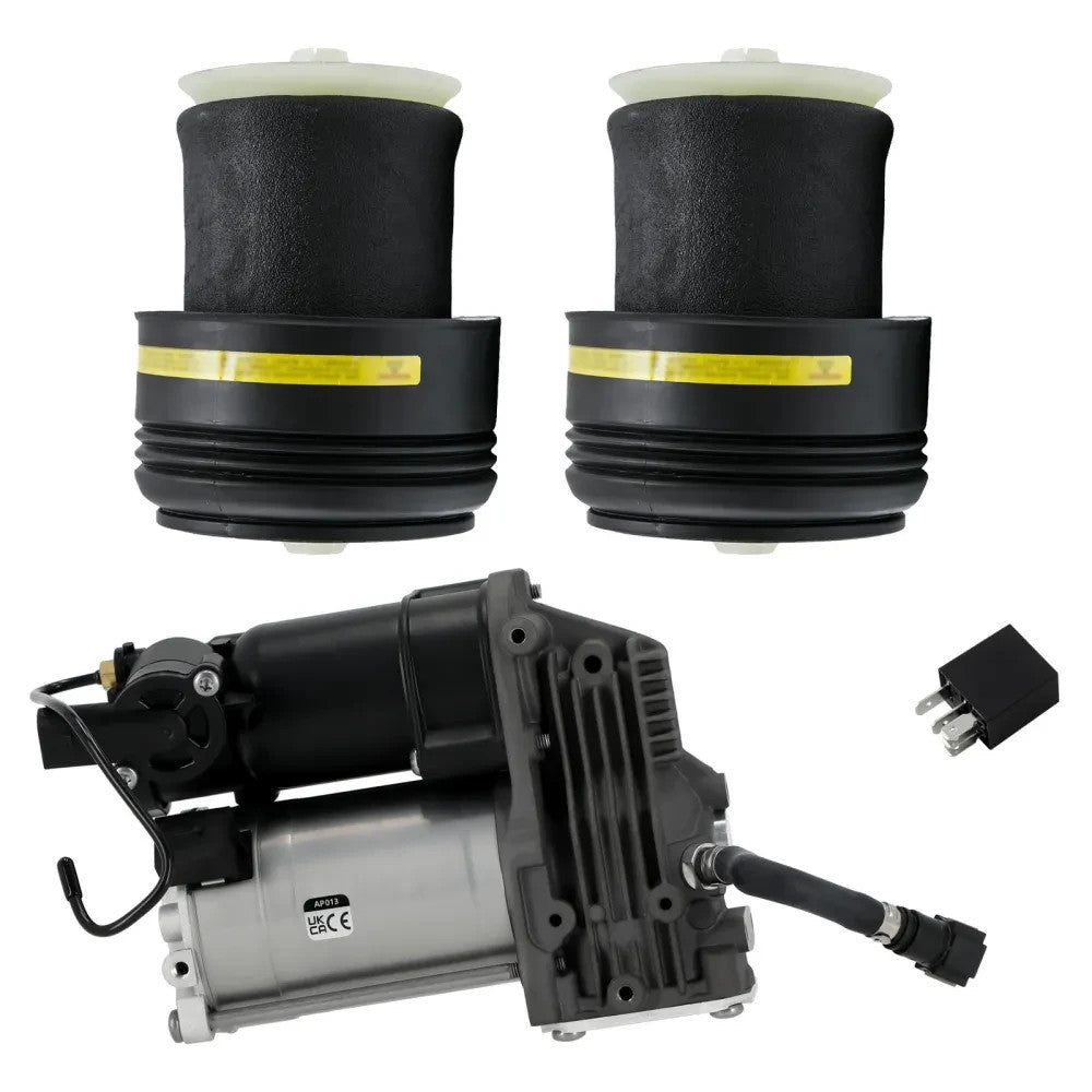 MXPR Rear Air Suspension Compressor Pump + Bellows BMW X5 X6 E70 E72 2007-2013