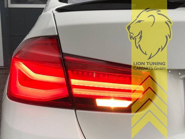 LT LED DRL Lightbar Rear Tail Lights BMW 3 Series F30 Sedan 11-15 red LHD