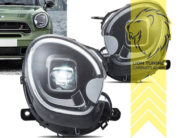 LT Pair LED DRL Lightbar Headlights BMW Mini R60 10-14 Countryman black LHD