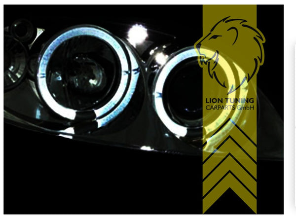 LT Set LED Angel Eye Halo Ring Headlights Citroen Saxo black S0 S1 99-04 LHD