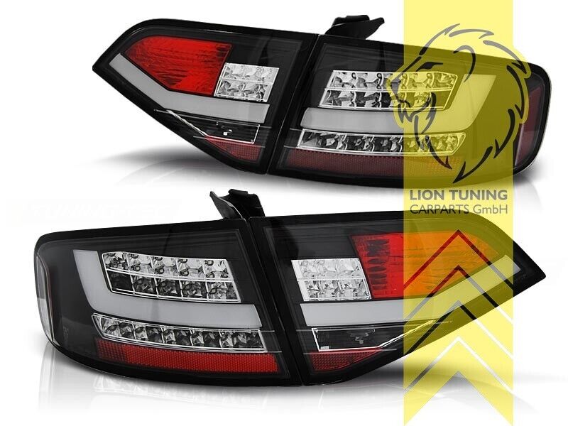 LT Pair LED REAR LIGHTS Lightbar DRL Audi A4 B8 8K Saloon 07-11 smoke S-Line