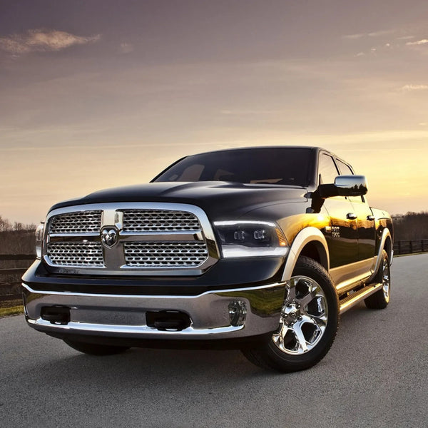 VLAND Pair 09-18 Dodge Ram 1500 2500 3500 LED DRL Halo Projector Headlights LHD