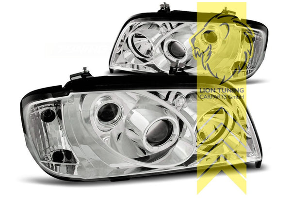 LT Pair LED DRL Halo Headlights Mercedes W202 Limo S202 T-Model C-Class chrome