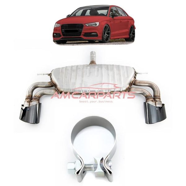 AMCP Stainless 304 Exhaust Muffler Silencer Backbox AUDI A3 8V Sedan 2017-2019