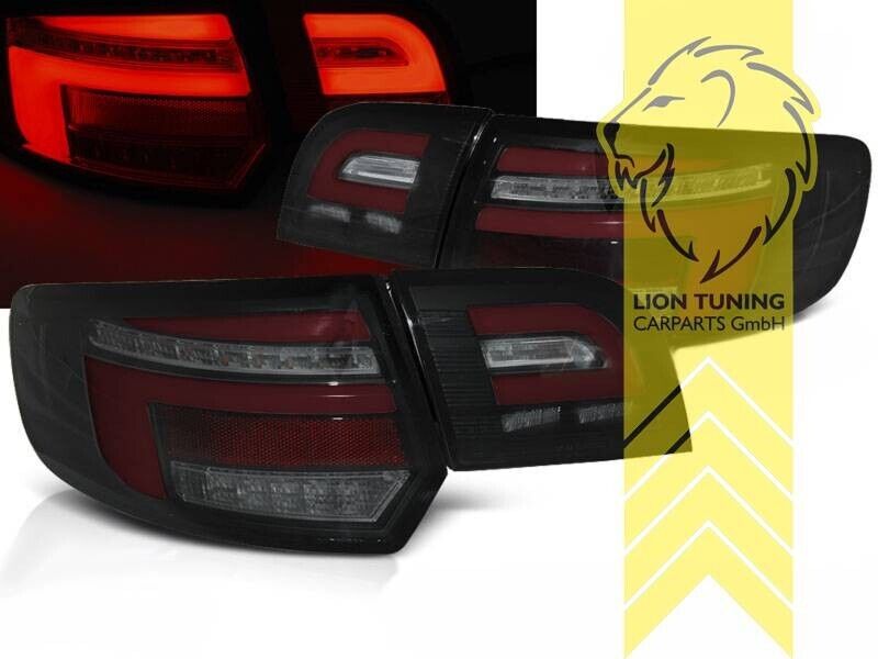 LT LED Lightbar Rear Lights Tail Lamps Audi A3 8P 8PA 04-08 Sportback black LHD