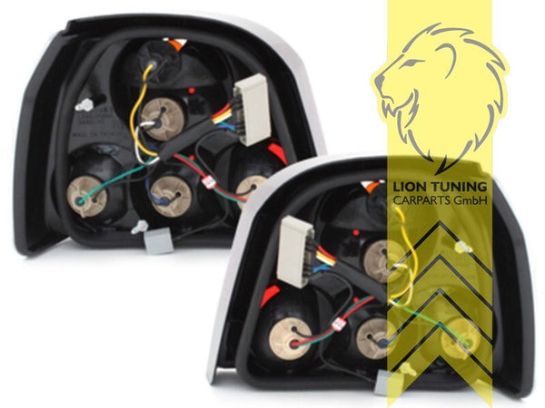 LT Pair Halogen Rear Lights Tail Lamps VW Golf 3 MK3 1H1 1E7 red Chrome LHD