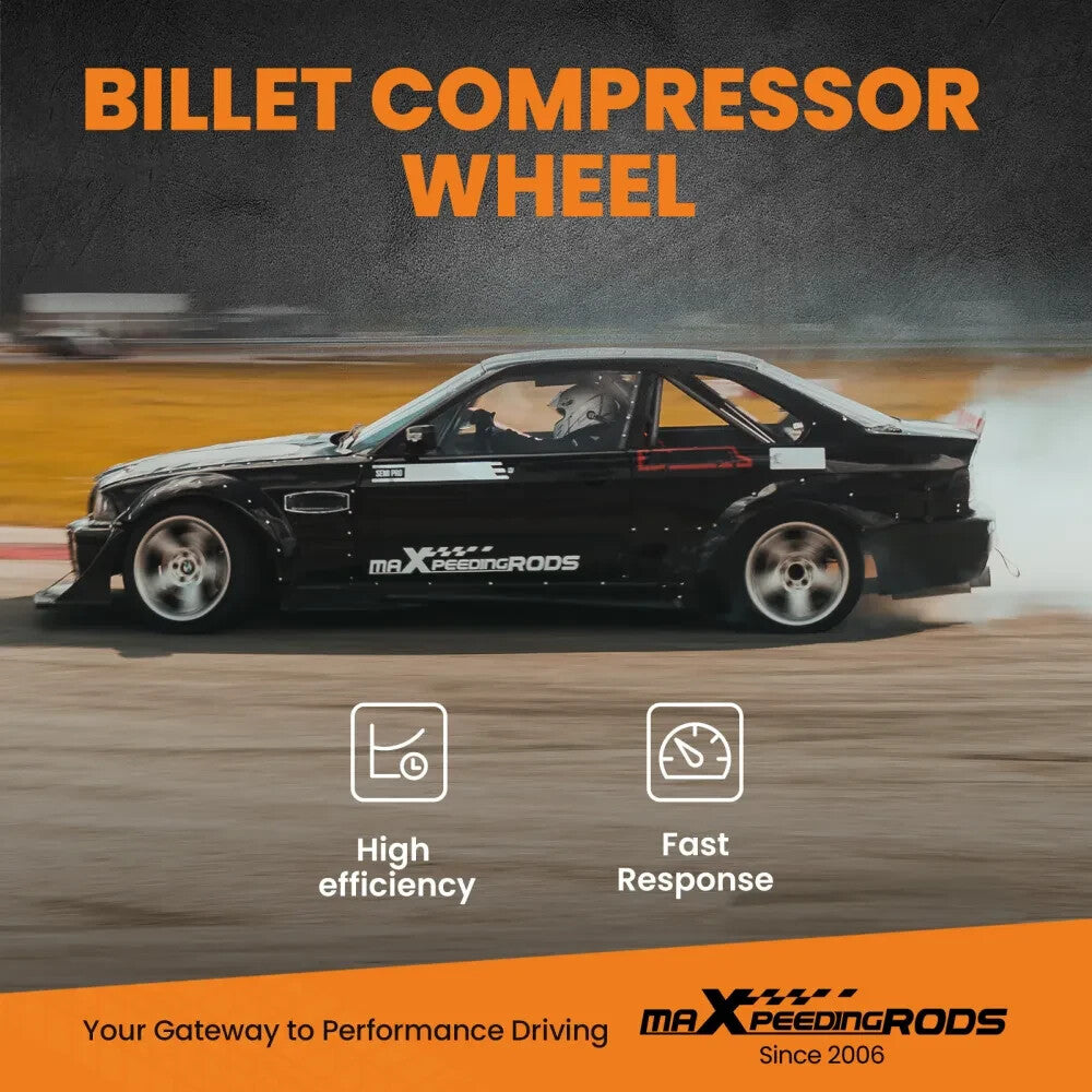 MXPR Billet Compressor Wheel Street Universal Turbocharger Perfect for 4 & 6 CYL 1.5 - 2.5