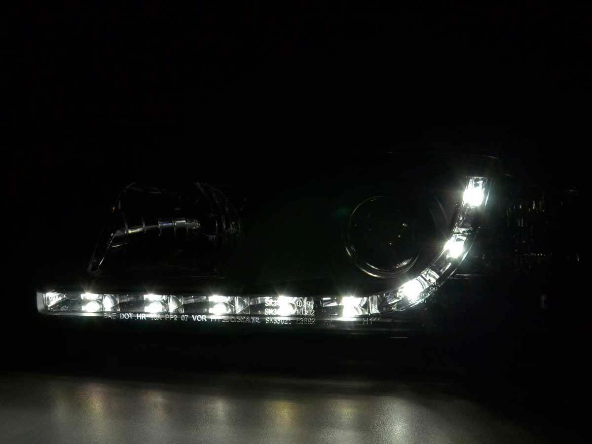 FK Pair LED DRL Lightbar Headlights BMW 3-series E36 Limo / Touring black RHD