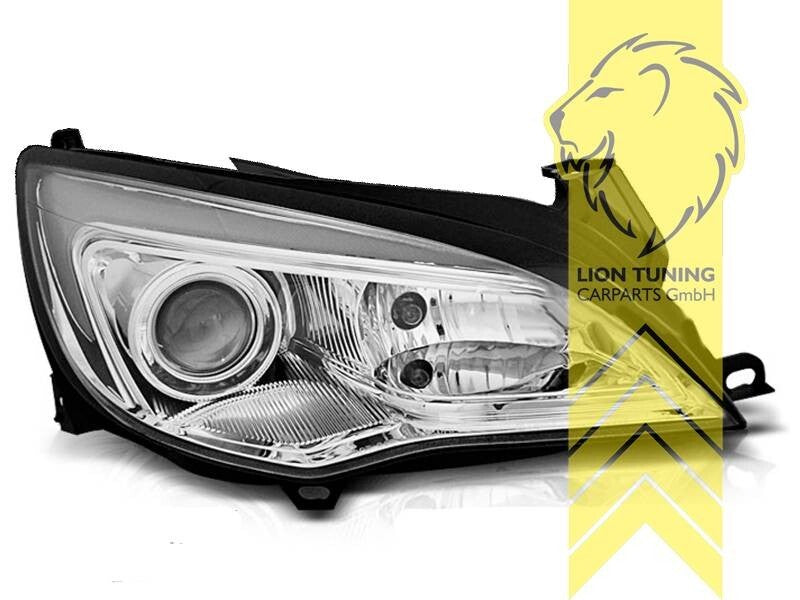LT Set LED Halo Lightbar Headlights Opel Astra J sedan caravan black 09-15 LHD