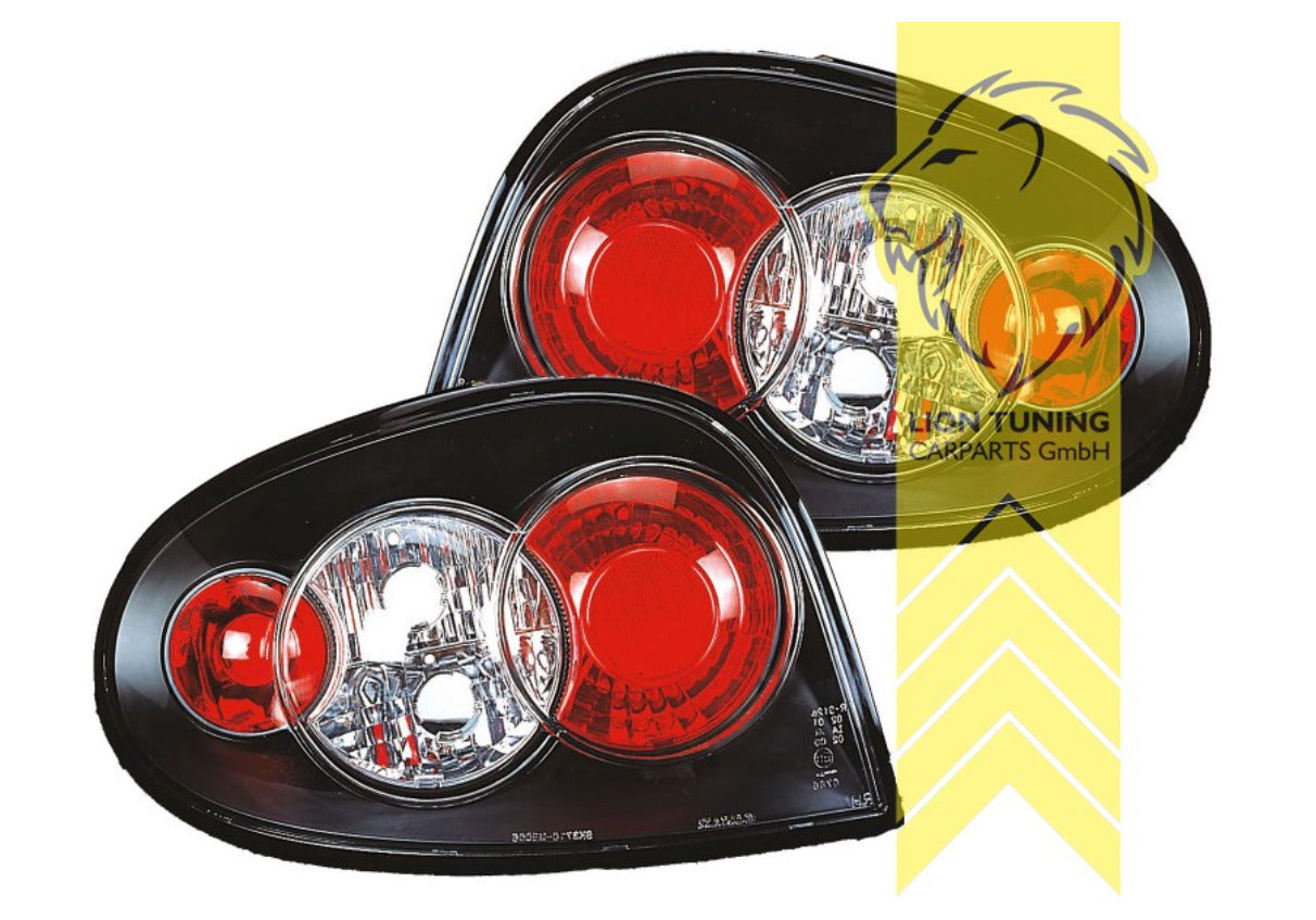 LT Pair Halogen Rear Lights 3D Renault Megane 1 Coach Cabrio black LHD