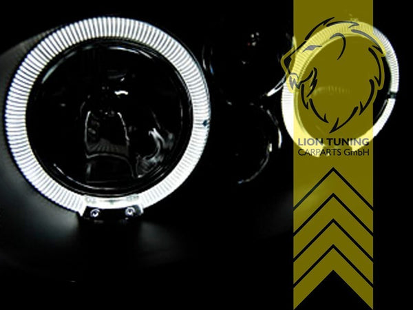 LT LED DRL Halo Ring Headlights VW Golf 4 Sedan Variant Cabriolet black LHD