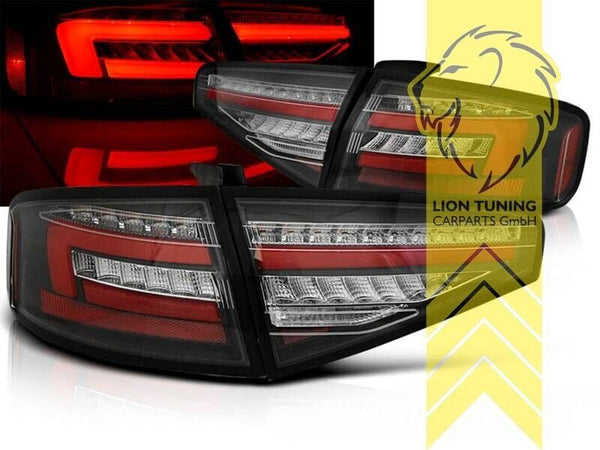 LT LED DRL Lightbar Rear Lights Tail Audi A4 B8 8K Sedan Black LHD