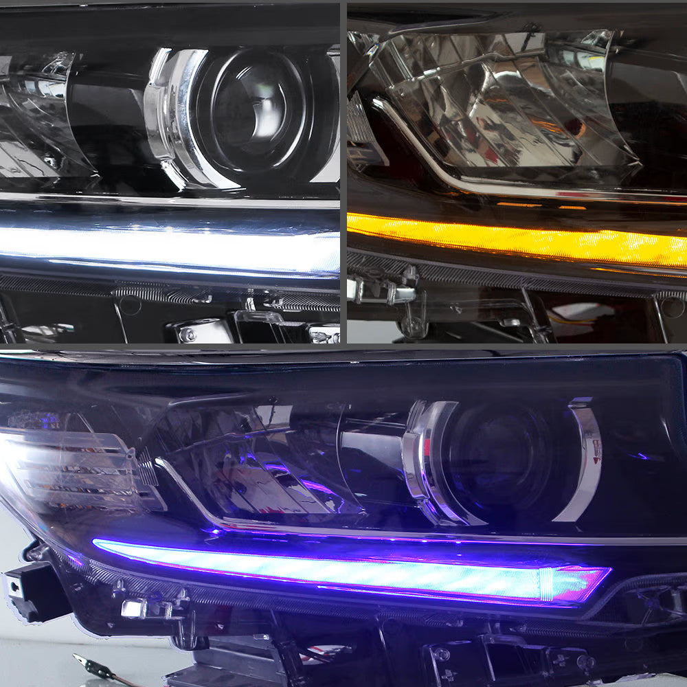 VLAND EU Toyota Land Cruiser Prado 16-21 LED DRL Lightbar Halo Headlights LHD