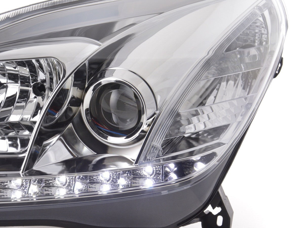 FK Pair LED DRL Lightbar Headlights Opel Vauxhall Astra H 04-10 chrome RHD