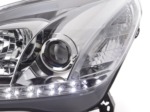 FK Pair LED DRL Lightbar Headlights Opel Vauxhall Astra H 04-10 chrome RHD