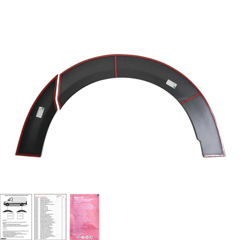 OW Fender Flares Wide Arch Kit FORD Transit Custom Mk2 2023+ ABE TUV Black ABS